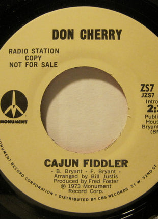 Don Cherry (2) : When You Leave Amarillo, Turn Out The Lights (7", Single, Promo)