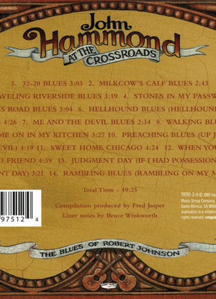 John Paul Hammond : At The Crossroads: The Blues Of Robert Johnson (CD, Comp)