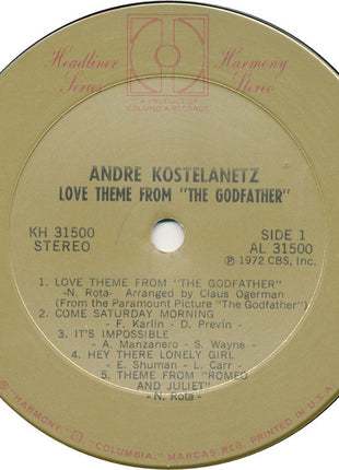 Andre Kostelanetz* : Love Theme From "The Godfather" (LP, Album)