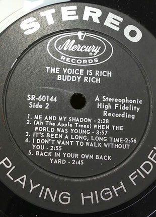 Buddy Rich : The Voice Is Rich (LP, Album)