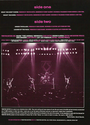 Twisted Sister : Ruff Cutts (12", EP)