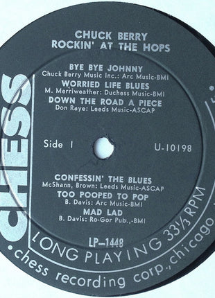 Chuck Berry : Rockin' At The Hops (LP, Album, Mono, She)