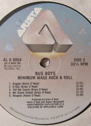 Bus Boys* : Minimum Wage Rock & Roll (LP, Album)