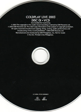 Coldplay : Live 2003 (VCD + CD, Enh)