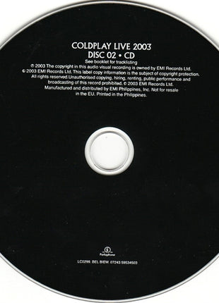 Coldplay : Live 2003 (VCD + CD, Enh)