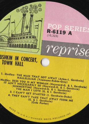 Joe Bushkin : In Concert, Town Hall (LP, Album, Mono)