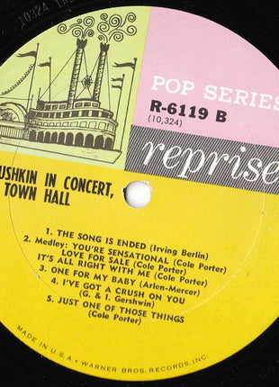 Joe Bushkin : In Concert, Town Hall (LP, Album, Mono)