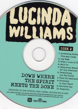 Lucinda Williams : Down Where The Spirit Meets The Bone (2xCD, Album)