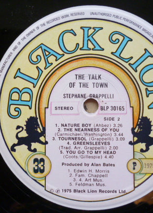 Stéphane Grappelli : The Talk Of The Town (LP, Album)