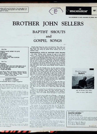 Brother John Sellers : Baptist Shouts And Gospel Songs (LP, Album, Mono)