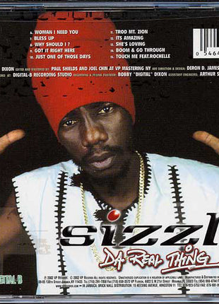 Sizzla : Da Real Thing (CD, Album)