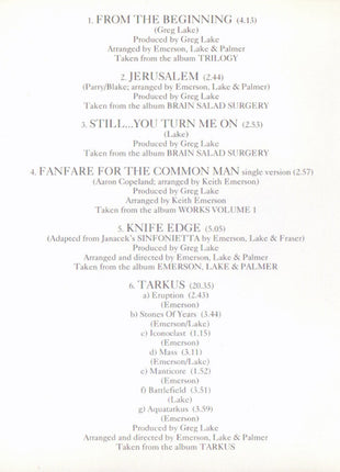 Emerson, Lake & Palmer : The Best Of Emerson, Lake & Palmer (CD, Comp, Club, RE)