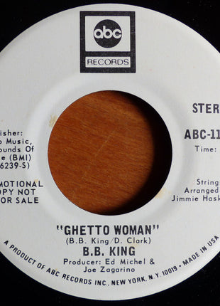 B.B. King : Ghetto Woman (7", Single, Promo)
