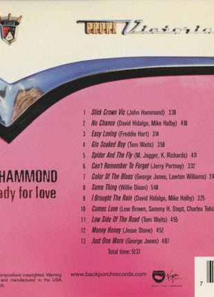 John Paul Hammond : Ready For Love (CD, Album)