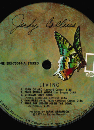 Judy Collins : Living (LP, Album, Ter)