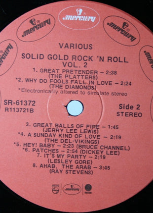 Various : Solid Gold Rock 'N' Roll Vol. 2 (LP, Comp)