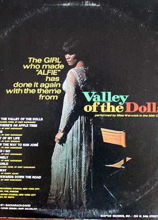 Dionne Warwick : Valley Of The Dolls (LP, Album, Ter)