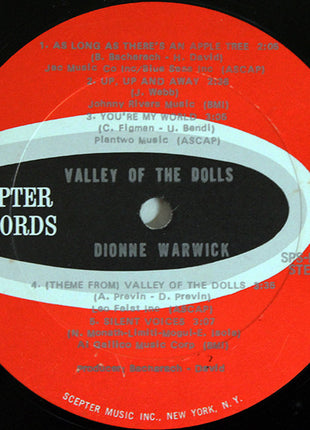 Dionne Warwick : Valley Of The Dolls (LP, Album, Ter)