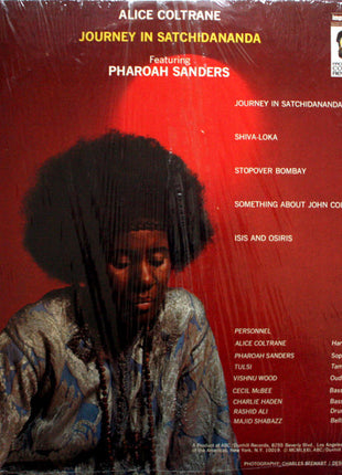 Alice Coltrane Featuring Pharoah Sanders : Journey In Satchidananda (LP, Album, RP, Gat)