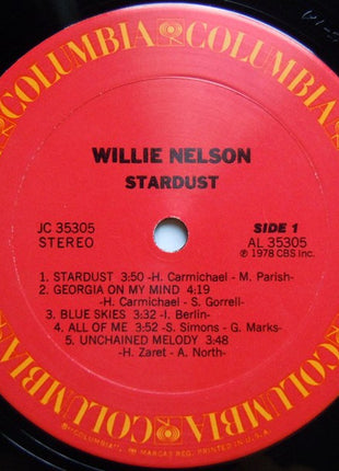 Willie Nelson : Stardust (LP, Album, San)
