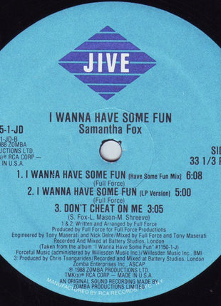Samantha Fox : I Wanna Have Some Fun (12")