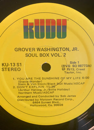 Grover Washington, Jr. : Soul Box Vol.2 (LP, Album, Mon)