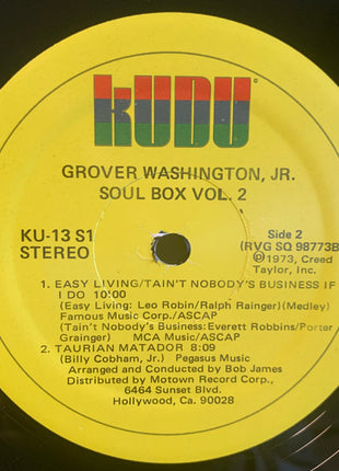 Grover Washington, Jr. : Soul Box Vol.2 (LP, Album, Mon)