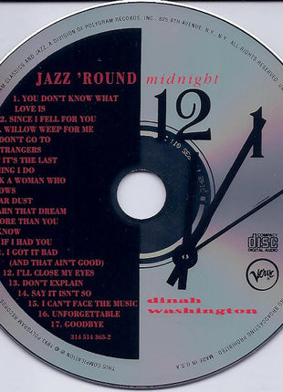 Dinah Washington : Jazz 'Round Midnight (CD, Comp)