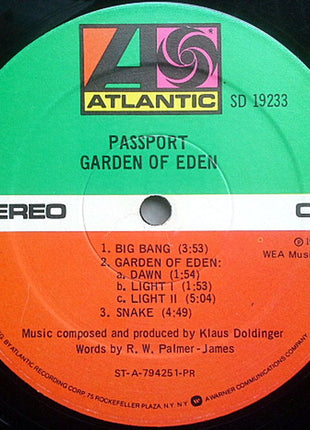 Passport (2) : Garden Of Eden (LP, Album, PR)