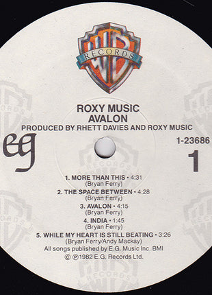 Roxy Music : Avalon (LP, Album, RP, Win)