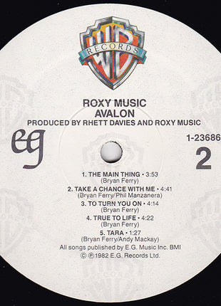 Roxy Music : Avalon (LP, Album, RP, Win)