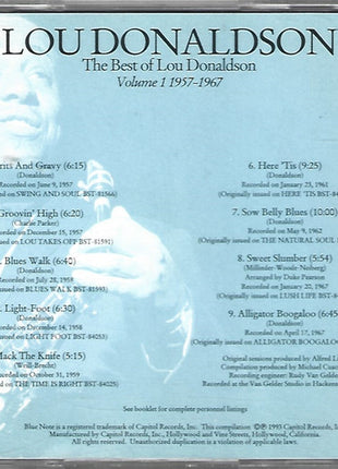 Lou Donaldson : The Best Of Lou Donaldson Vol. 1 1957-1967 (CD, Comp)