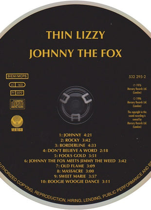 Thin Lizzy : Johnny The Fox (CD, Album, RE, RM)