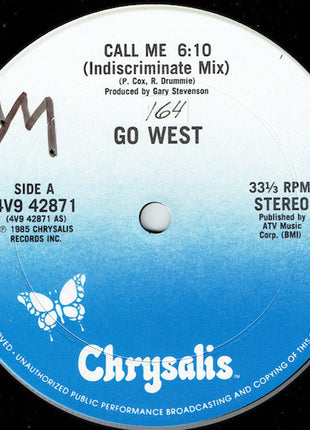 Go West : Call Me (The Indiscriminate Mix) (12")