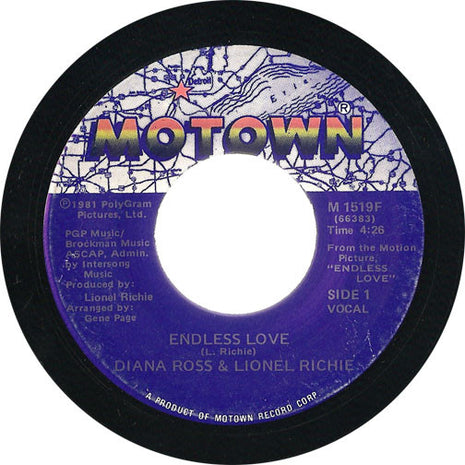 Diana Ross & Lionel Richie : Endless Love (7", Single)