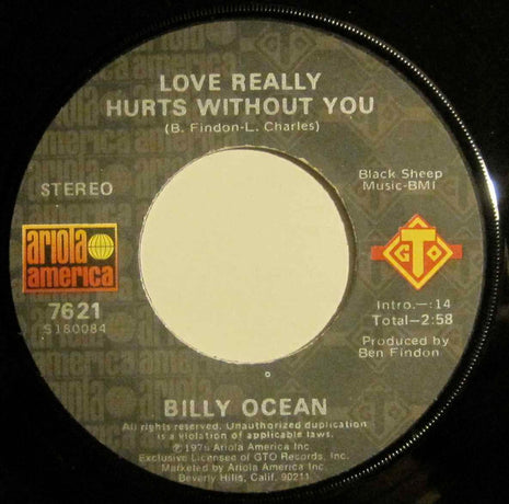 Billy Ocean : Love Really Hurts Without You (7", Single, Jac)