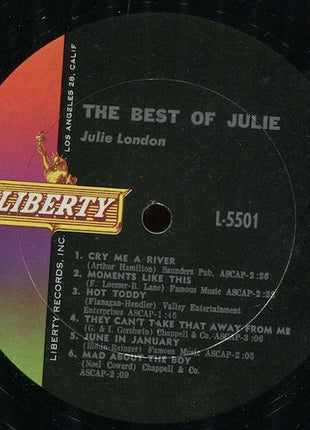 Julie London : The Best Of Julie (LP, Comp, Mono)