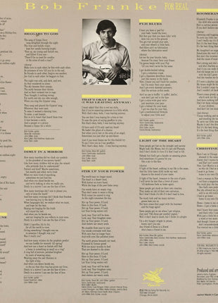 Bob Franke : For Real (LP)