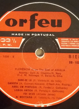 Florência : Sings The Best Of Amália (LP, Album)