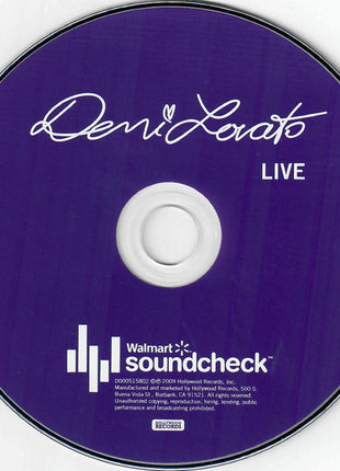 Demi Lovato : Live (Walmart Soundcheck) (CD, EP, Comp + DVD-V)