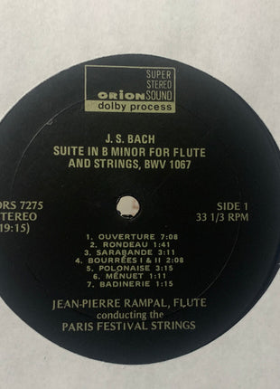 Paris Festival Strings, Jean-Pierre Rampal, Kenneth Gilbert : J.S.Bach - Suite in B minor , Italian Concerto in F (LP, Album)