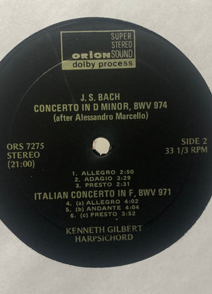 Paris Festival Strings, Jean-Pierre Rampal, Kenneth Gilbert : J.S.Bach - Suite in B minor , Italian Concerto in F (LP, Album)