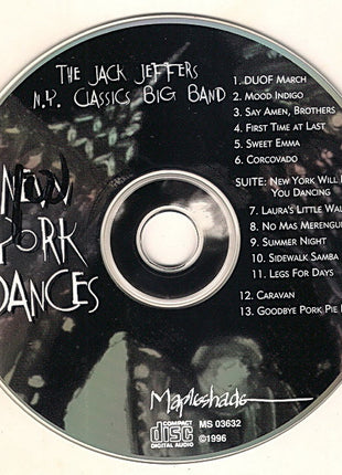 The Jack Jeffers N.Y. Classics Big Band : New York Dances (CD, Album)