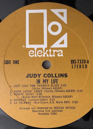 Judy Collins : In My Life (LP, Album, Pit)