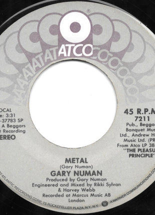 Gary Numan : Cars (7", Single, Spe)