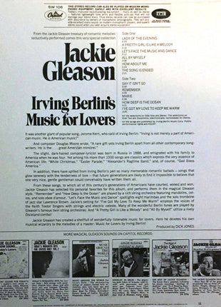 Jackie Gleason : Irving Berlin's Music For Lovers (LP, Comp)