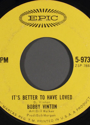 Bobby Vinton : Mr. Lonely / It's Better To Have Loved (7", Single)