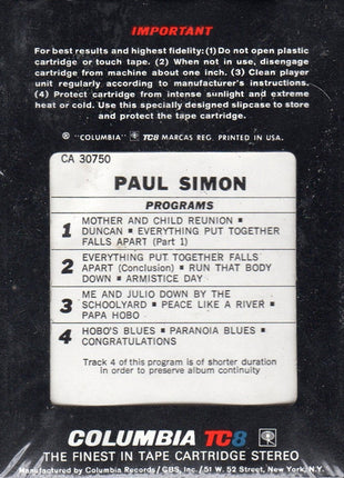 Paul Simon : Paul Simon (8-Trk, Album)