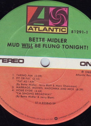 Bette Midler : Mud Will Be Flung Tonight! (LP, Album, SP )