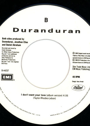 Duran Duran : I Don't Want Your Love (7", Single)